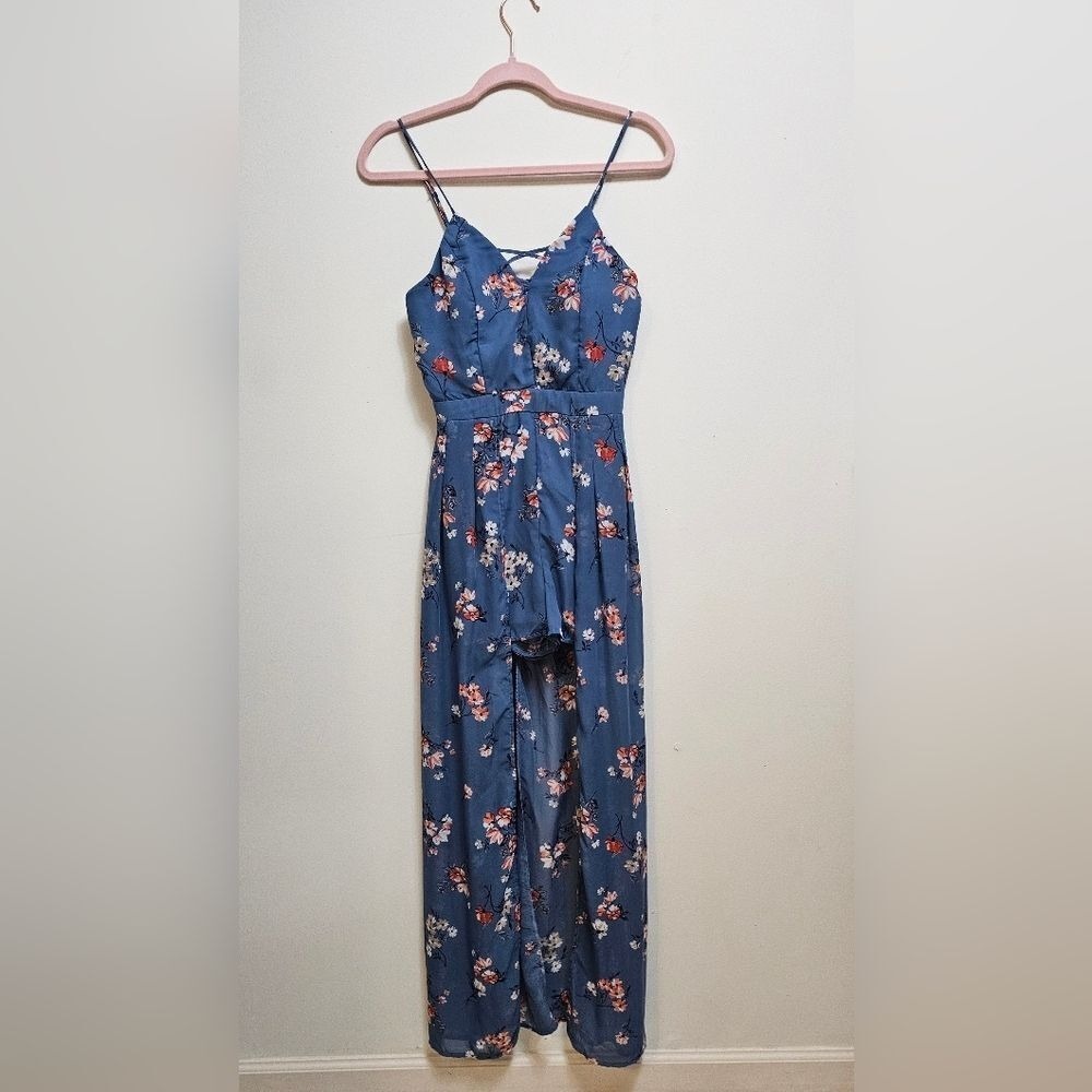 Crystal Doll Sz 3 Floral romper with 3/4 maxi skirt‎